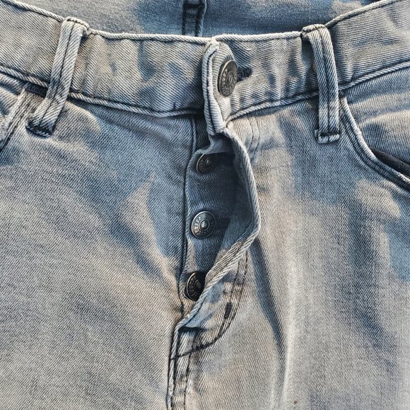 H&M &Denim Slim Low Waist Stretch Heathered Black Grey Jeans - 32W 30L - Picture 6 of 13